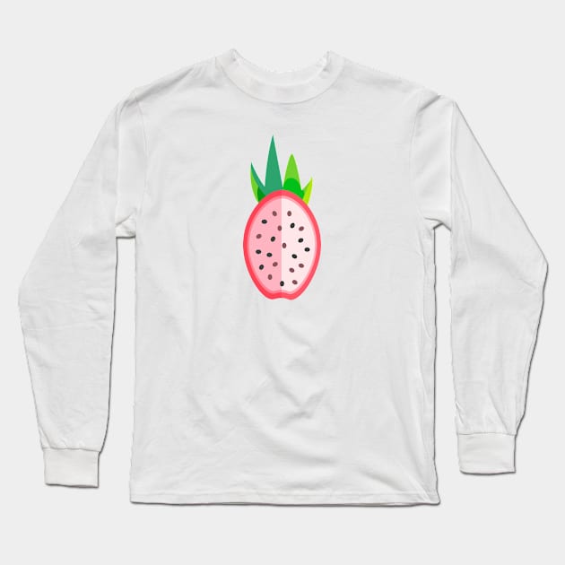 Dragon Fruit Halved Long Sleeve T-Shirt by THP Creative